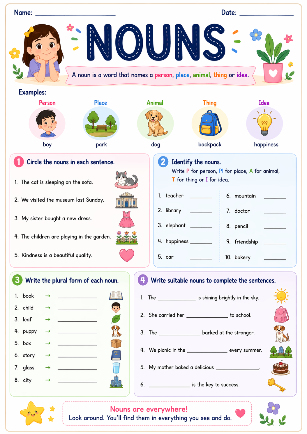 Nouns Worksheet